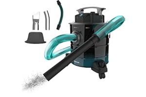 Cecotec Aspirador de Cenizas de 20L Conga Ash 5000 Free. 1200W, Poder de Succión 18kPa, Tubo con Recubrimiento Metálico, Boquilla de 38mm, Fácil Transporte Gracias a Sus Ruedas y Asa