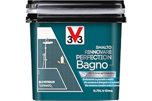 V33 Smalto Rinnovare Perfection Bagno Blu Petrolio Satinato 0,75 L
