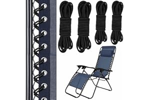 Bomtop 4 Pièces Remplacement élastiques, Universels Inclinables Lacets Élastiques, Elastique pour transat, Corde de Rechange pour Chaise à Gravité Zéro, Fauteuil Relax Toile Voile, Chaises Pliantes