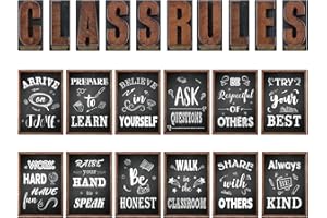 Harloon 22 Stück Klassenzimmer Pinnwand Poster Pädagogische Klassenregeln Brief Motivationsposter Zitat Klassenzimmer Pinnwand Sets Positive Klassenzimmer Dekorationen für Schule Lehrer Zubehör