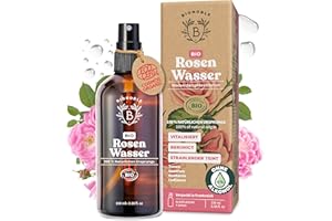 ‎BIONOBLE BIONOBLE Rosenwasser Bio - Vitalisiert, Beruhigt, Verleiht Strahlkraft - 100% Natürliches Rosenhydrolat Bio Ohne Alkohol - Rosenwasser Gesichtswasser, Haare - Rose Water Spray in Glasflasche - 100ml