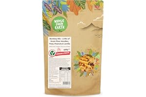 Wholefood Earth Bombay Mix - A Mix of Gram Flour Noodles, Peas, Peanuts and Lentils 500 g | GMO Free | Source of Fibre