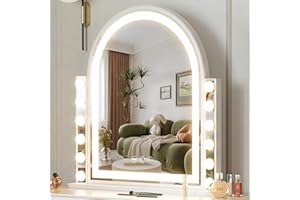 Hansong Vanity Mirror with Lights Arched LED Makeup Mirror with 12 Dimmable Bulbs Smart Touch Control 3 Modes Light for Dressing Room