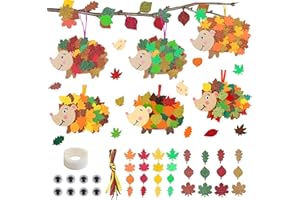 MAIBAOTEMBT Kits Bricolage Couronne Feutres Automne, 8 Pièces Bricolage en Feutre D'automne pour Enfants, bricolage couronne Feutre Automne pour Enfants, Couronnes d'automne pour enfants, Thanksgiving