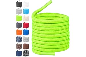 TULMERO Cordones redondos para senderismo, cordones resistentes al desgarro, poliéster resistente, diámetro de 4 mm