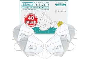 ‎S SIMPLECASE SIMPLECASE 40x FFP2 Maske, CE Zertifiziert von offiziell benannter Stelle CE 0598, Atemschutzmaske, Partikelfiltermaske