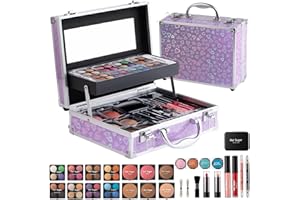 Hot Sugar Makeup Kit for Teen Girls, Make Up Set with 28-Piece Cosmetics for Beginners, Complete Beauty Collection with Mirror (Purple Love)