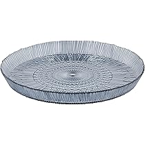 BYYLECL Glasteller 14cm - Vintage Dessertteller Geprägt Für Kuchen & Salat