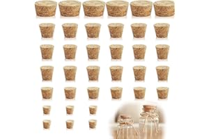 FCSNJH 36 tapones de corcho, corcho, corcho para botellas, corcho de madera, corchos grandes, corchos para comprar, corchos para manualidades, para vasos, botellas antiguas, adornos para manualidades (6