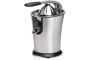 Princess Electric Citrus Juicer Master – Professional Orange Juicer – Stainless Steel – Cast Aluminium Lever Arm – Suitable for All Citrus Fruit – Flow Stop Function – 201851