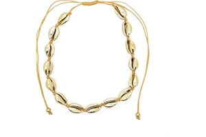 GD GOOD.designs Muschelhaslkette Damen - Kette Shell für Damen I Muschel Gold - Piratenkette