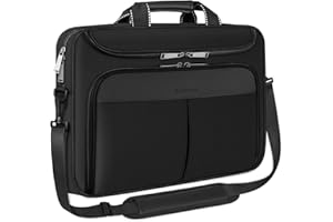 ‎ALFHEIM Alfheim Laptoptasche 17 Zoll Laptop Aktentasche wasserdichte Multifunktionale mit Schultergurt, Herren Frauen Lenovo Acer ASUS Dell HP Samsung Notebook Umhängetasche für Reisen/Business (Schwarz)