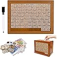 Sollbry Tirelire En Bois Acrylique Transparent Avec Chiffres