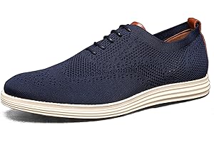 STK TOP STAKA Mens Knit Mesh Sneakers Oxford Casual Shoes Smart Business Work Office Lightweight Breathable Walking Shoes