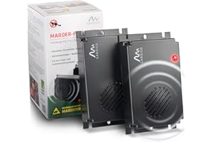 Gardigo® Répulsif Anti Fouines Ultrason Lot de 2 | Anti-Martres, Ratons Laveurs et Rongeurs | Répulsif Testé et Approuvé | Fonctionne sur Piles | pour Auto, Garage, Grenier