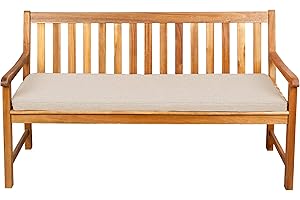 Gutekissen® Coussin de siège pour Banc, balançoires de Jardin, siège, Lisse. FK5 (150x40x5, Crème)