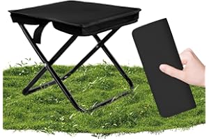 Shyllin Tabouret Pliant Camping, 30 X 26 X 31 Cm Chaise Pliable Exterieur, Tabouret Pliable Leger, Convient pour Jardin, Barbecue, Camping, Plage, Adultes et Enfants, Chaise Pliable Voyage