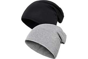 Kiiwah 2 Pezzi Berretto Bambino Invernale, Cappello Cotone Bambino e Bambina, Cappelli Bambino Caldi in Doppio Strato, Berretto Cotone Bambino per Primavera, Autunno, Inverno