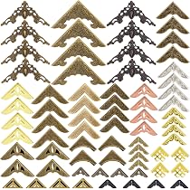Dimensions 3x3x0.8 Cm Fer HOMSFOU Coins De Livres En Métal 30 Pièces 16 Pour Protège Protecteur Angle Livre Album - 6