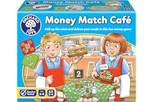Orchard Toys Money Match Cafe Game, Money Game, Helps to Teach Children to Count Money, Educational Maths Game Age 5-8, Educational Game, Toy, Gift