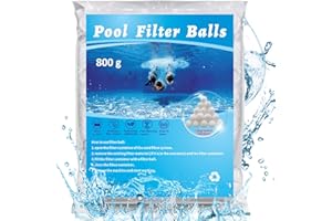 MIKAILE Bolas Filtro Piscina 800g, Reutilizable Bolsas Filtrantes Piscina para Sistemas de Filtro de Arena, Reemplaza 30 kg Arena de Filtro