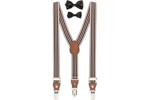 BomGuard bambino bretelle papillon Set 8-17 anni, altezza 135 cm - 175 cm