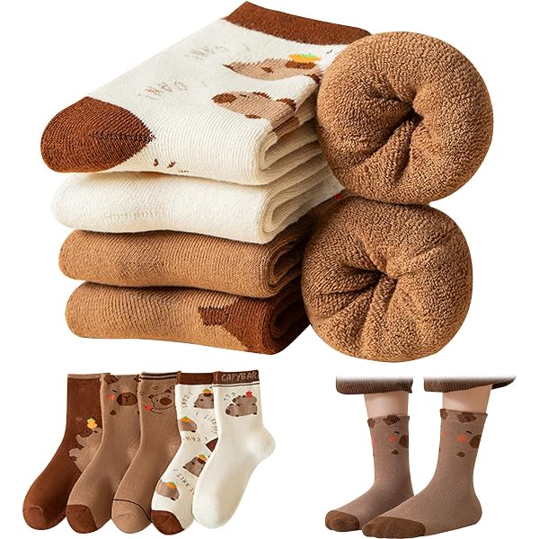 Zosutetoxo set cappello e sciarpa 4 pezzi per bambina con guanti, design di Capibara accogliente per inverni caldi, traspirante, regalo ideale