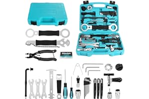 DURATECH Kit d'Outils de Réparation pour Vélo 41 pièces avec Mallette Pratique, Ensemble d'Outils de Vélo Portable pour la Réparation des Pneus, des Chaînes et du Pédalier