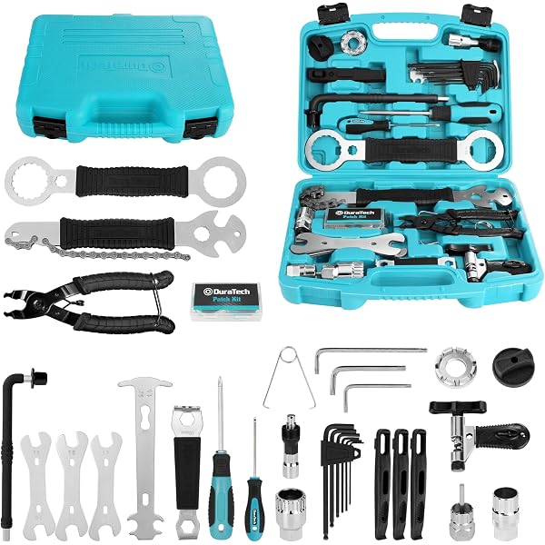 Kit De 4 Outils De Réparation Vélo VTT - Clé à Fourche, Démonte-pédalier, Multifonction, En Alliage D'aluminium, Portable