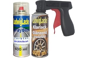 ‎LUDWIGLACKE LudwigLacke Spray Set für Mercedes Brillantsilber 744 + Griff