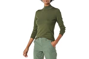 Amazon Essentials Pull léger à col montant (grandes tailles disponibles) Femme