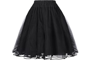 Belle Poque Falda de Tul Falda tut?Plisada Falda Corta de Baile Vintage para c骳tel de Carnaval Boda de Gran tama駉 CL8922-1