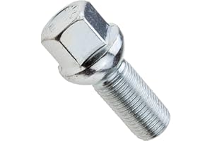 ‎C CARBONADO C CARBONADO Radschraube Radbolzen M14x1,5 Kugelbund SW17 28mm Längenauswahl Kompatibel mit Audi Mercedes Volkswagen