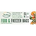 Biobag 6L Clear Food & Freezer Bags: Biodegradable, Compostable and BPA Free (20 bags)