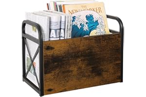 YINMIT Magazine Holder, Floor Magazine Rack, Storage Basket, File & Folder Organizer for Magazines, Books, Newspapers, Tablets