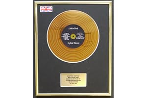 LIMITED EDITION CD DISPLAY LINKIN PARK/MINI METAL GOLD DISC DISPLAY/EDIZIONE LIMITATA/COA/HYBRID THEORY