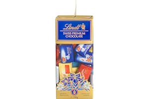 ‎LINDT Lindt Schokolade Swiss Napolitains Geschenkbox | Mini-Tafeln | ca. 70 x Mini Schokoladentäfelchen pro Box | 500 g Schokoladengeschenk