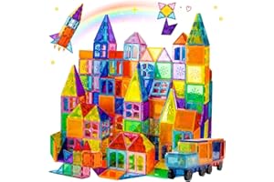 SKY-TOUCH 100PCS Magnetic Tiles, STEM Building Blocks Set...