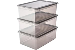 keeeper Aufbewahrungsboxen mit Air Control System, 3-teiliges Set, 3 x 11 l, Bea, Transparent