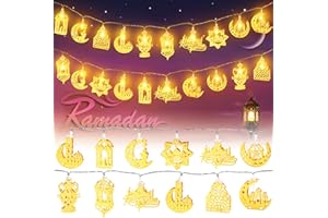 TTCOTOKE Luci di Eid Ramadan, 3M LED Luci Musulmane Ramadan, 20LEDs Luci del Ramadan Decorazione,Ramadan Luci Stringa Delle Fate per Camera da Letto e Giardino Feste Decorazione