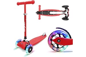 Patinete One de fun pro - El patinete seguro premium para niños, con LED en las ruedas, plegable, a partir de 2 años (patinete), certificación TüV