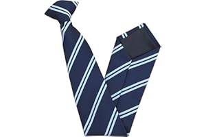 Great British Tie Club Clip On Double Stripe School Ties (Colour & Size Variations)
