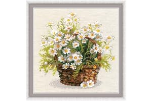 RIOLIS - Set per Punto Croce, Motivo: Margherite Russe