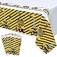 Inspireyee 4 Pack Construction Party Plastic Tablecloth, Construction Themed Rectangle Plastic Tablecloth, for Baby Shower Boys Girls Birthday Party Supplies, 51 x 86 Inch/127x215cm