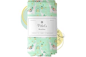 PEKEL'S PEKEL’S Manta de Muselina Bebé 120x110 cm | 100% Algodón Suave y Transpirable | Paño Grande Envolvente para Recién Nacido, Cuna, Carrito o Regalo Baby Shower (Menta)