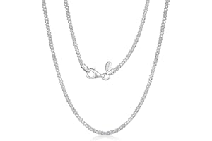 Amberta Naszyjnik ze srebra wysokiej próby 925 2 mm z diamentowym szlifem Popcorn Coreana