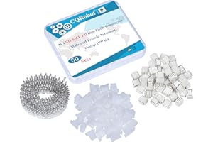 CQRobot JST SH SMD 1,0 mm Paso 3-Pines Conector IC Enchufe Macho, Receptáculo Hembra Carcasa y T Forma Engarce Terminal Suite. 50 Juegos / 250 Piezas Cable a Placa Cable Adaptador Componentes.