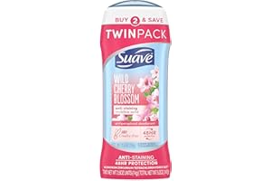 Suave Antiperspirant Deodorant, Wild Cherry Blossom 2.6 oz, Twin Pack by Suave