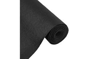 BENECREAT 3.3yard Feuilles de Tissu Non Tissé en Feutre, 40cm Large Noir de Rouleau de Feutre pour L'Artisanat, Patchwork Couture, Costumes, 1 mm D'Épaisseur