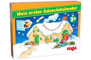 HABA Mein erster Adventskalender Bauernhof – Holzfiguren & Weihnachtsgeschichten – 3-D-Spielkulisse – Spielfreude & Weihnachtszauber für Kinder ab 2 Jahren – 1304902001